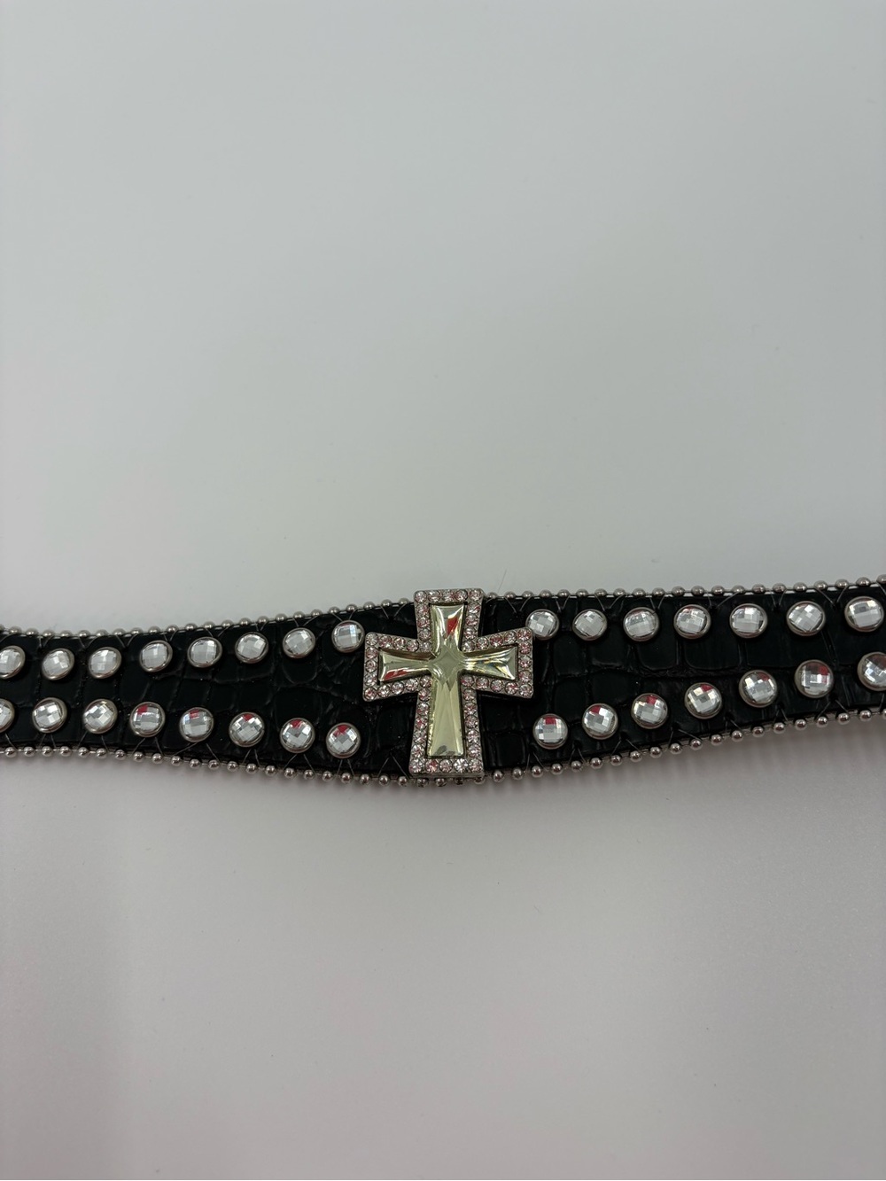 Blazin Roxx Black Croc Cross Rhinestone Western Belt Cowgirl Medium NWOT - Picture 12 of 14
